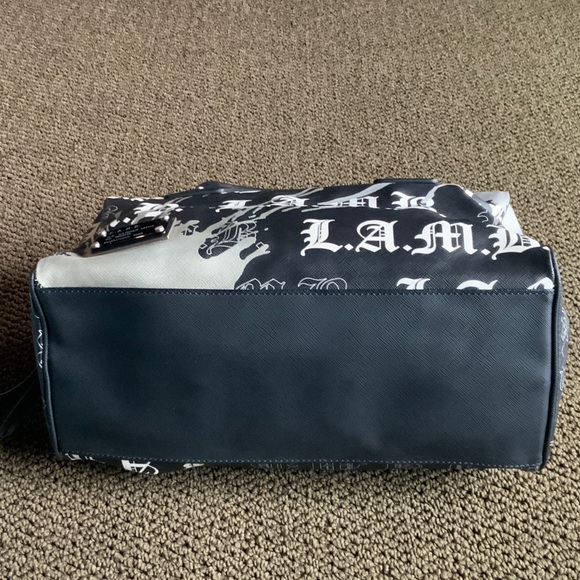 L.A.M.B. Graffiti Black & White Logo Handbag - Picture 6 of 10